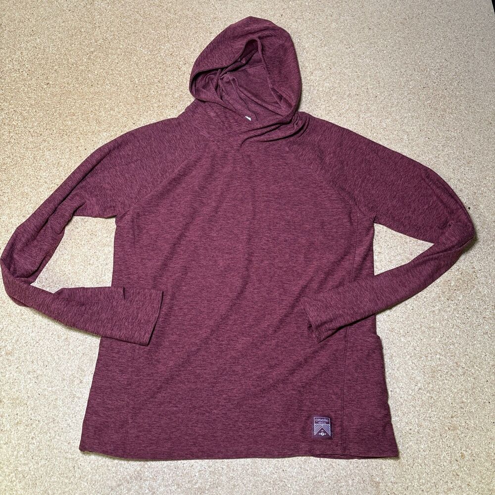 Oiselle Women's Lux Athletic Hoodie Heather Red Size M NWOT G3